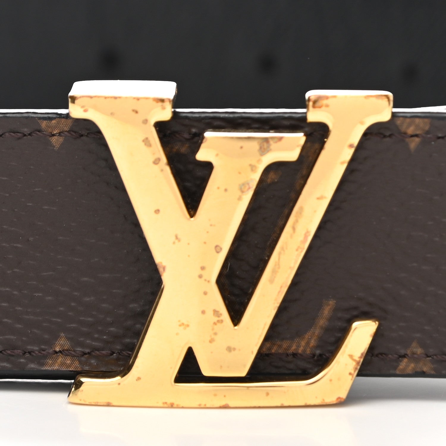 Louis Vuitton Calfskin Monogram 30mm LV Initiales Reversible Belt 85 34 Black 7 of 7