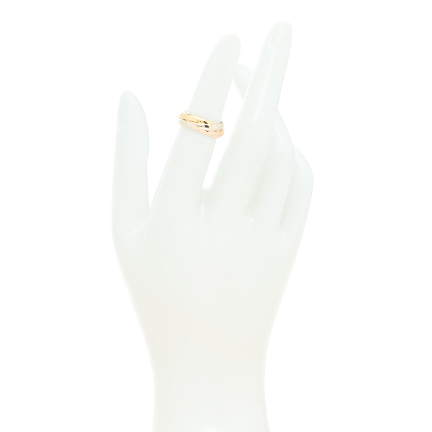 18K Pink Yellow White Gold Small Trinity Ring 47 4