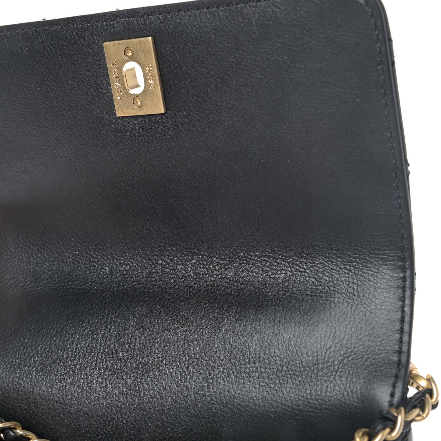 Chanel Calfskin Crystal Quilted Extra Mini Coco Handle Flap Black 5 of 5
