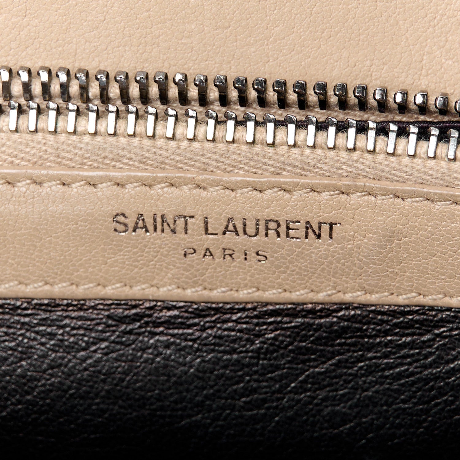 Saint Laurent Sheepskin Matelasse Chevron Monogram Medium College Bag Dark Beige 7 of 12