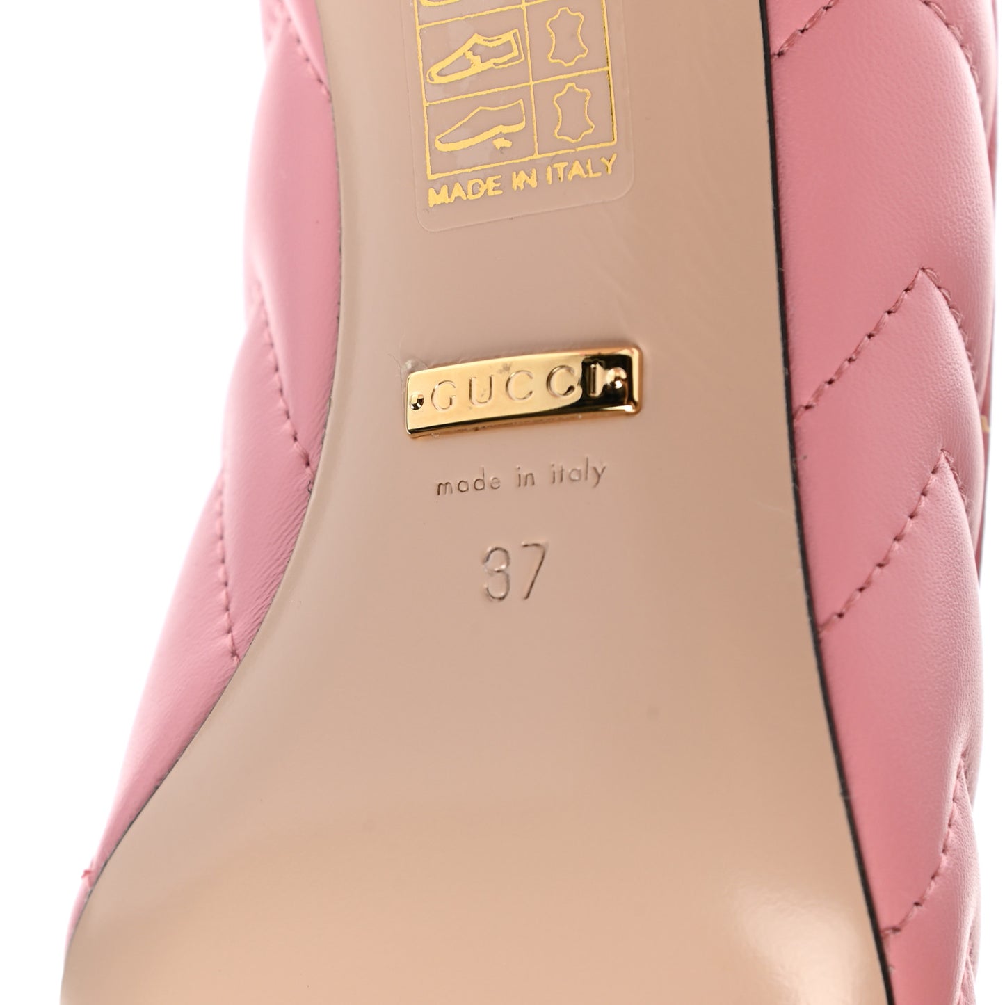 Nappa Charlotte Chevron Matelasse Double G 75mm Pumps 37 Wild Rose