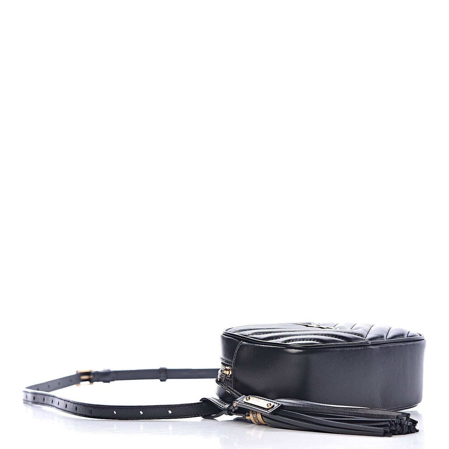 Calfskin Matelasse Monogram Lou Belt Bag Black