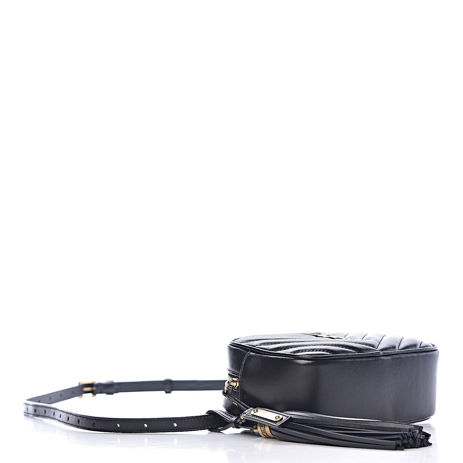 Saint Laurent Calfskin Matelasse Monogram Lou Belt Bag Black 4 of 9