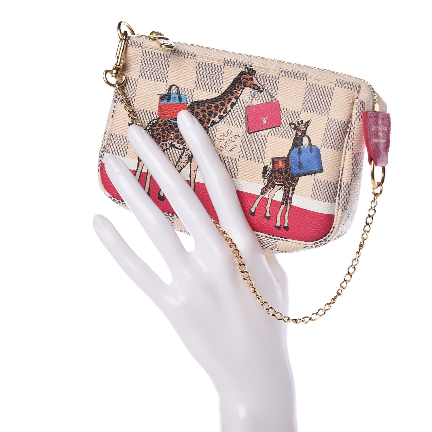 Louis Vuitton Damier Azur 2017 Christmas Animation Mini Pochette Accessories 2 of 8