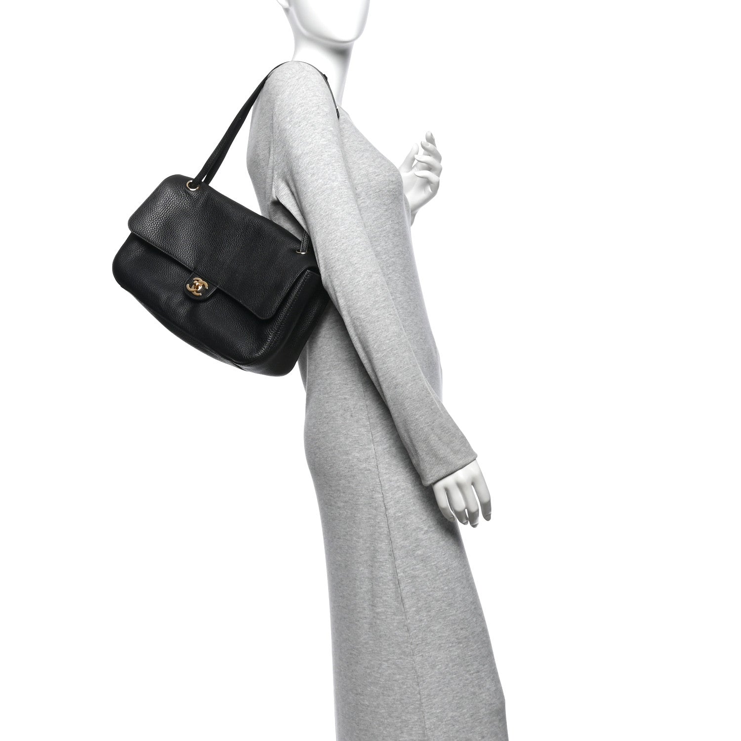 Chanel Grained Calfskin Small Souplissimo Maxi Flap Black 2 of 11
