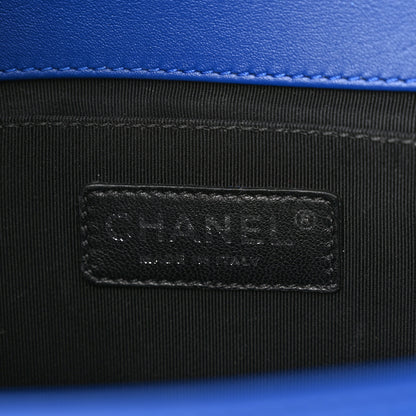 Chanel Patent Calfskin Quilted Medium Plexiglass Boy Flap Blue 6 of 11
