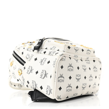 MCM Visetos Studded Small Stark M Backpack White 4 of 10