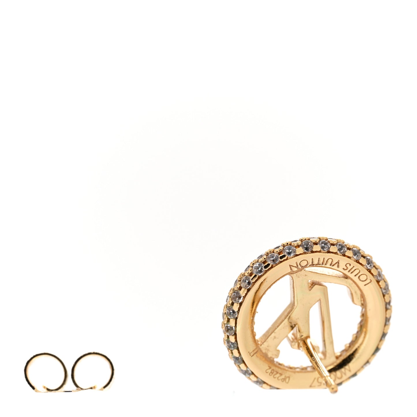 Metal Crystal Louise By Night Earrings Gold