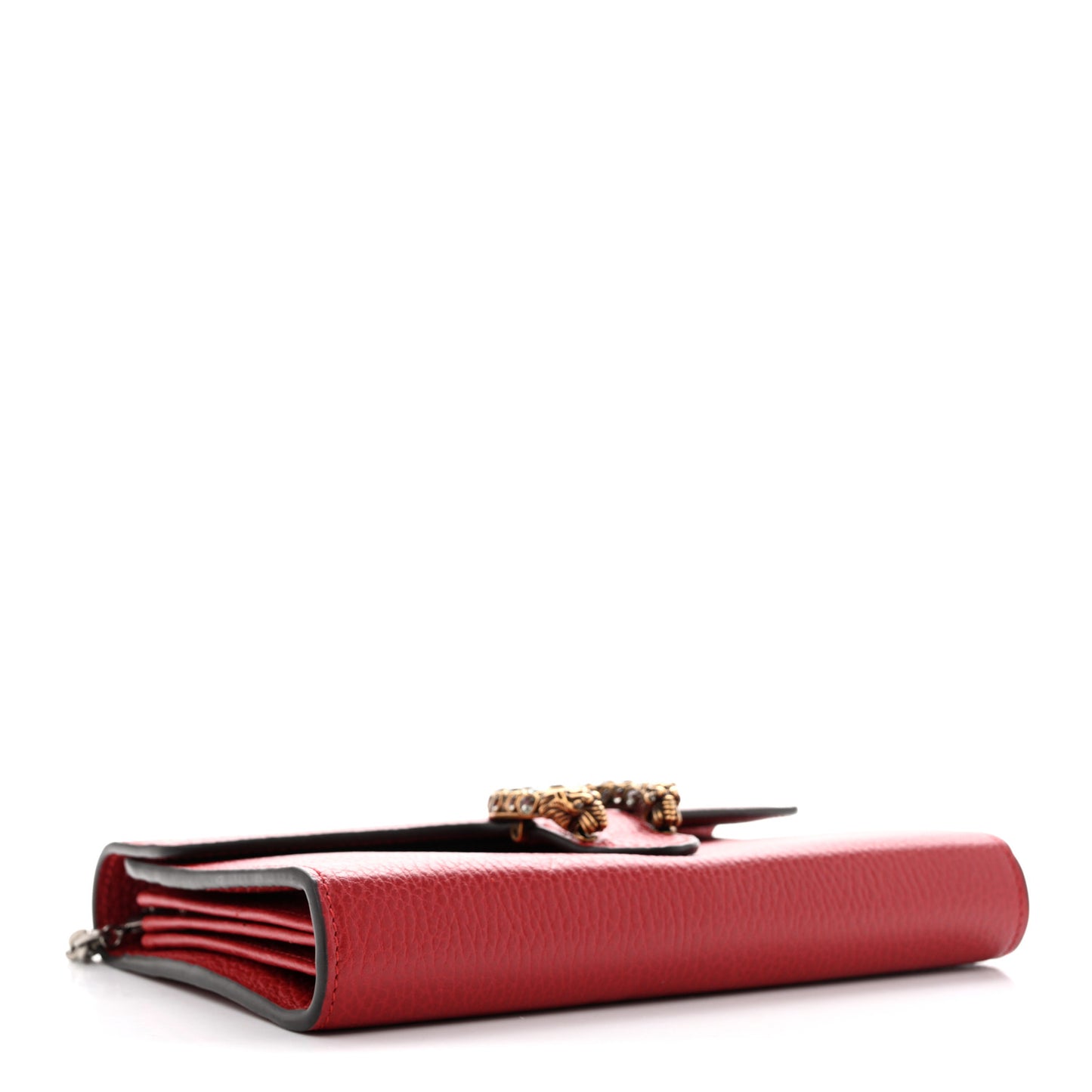Calfskin Mini Dionysus Chain Wallet Hibiscus Red