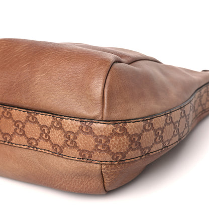 Gucci Pebbled Calfskin Guccissima Medium Bamboo Bar Hobo Light Brown 10 of 13