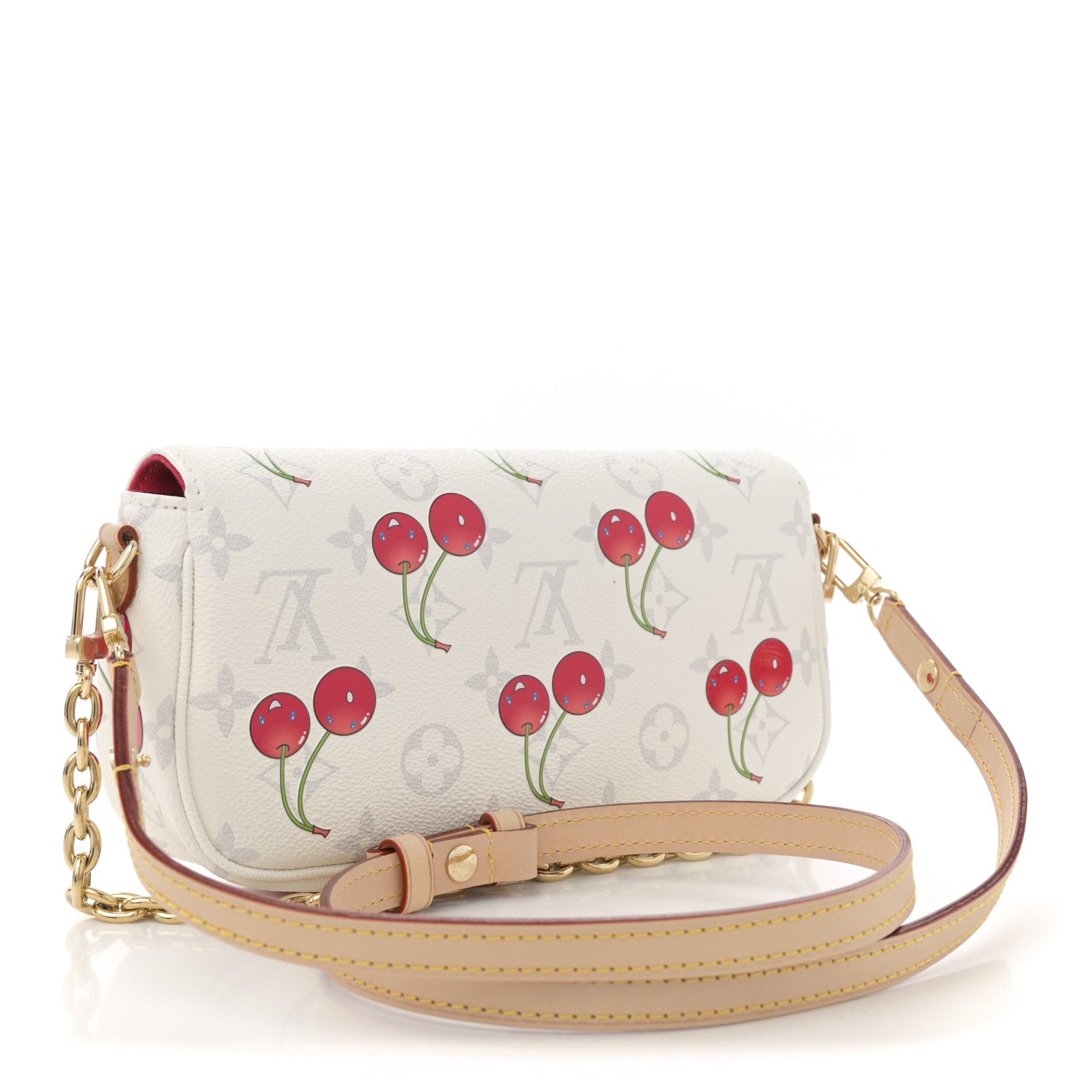 Louis Vuitton LV X TM Monogram Cerises Ivy Wallet On Chain White 5 of 20