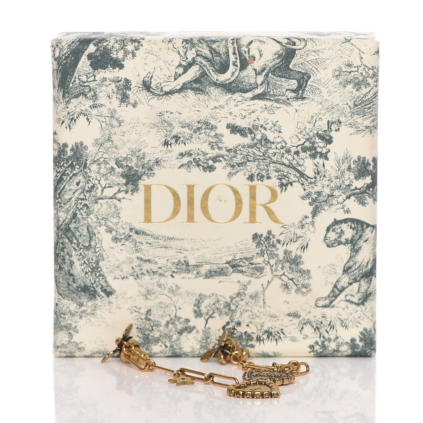 Metal Crystal Heart J'adior Drop Earrings Gold