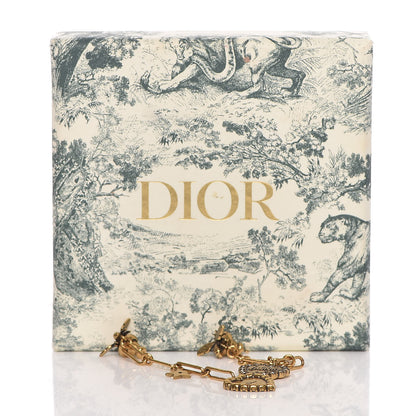 Christian Dior Metal Crystal Heart J'adior Drop Earrings Gold 5 of 5