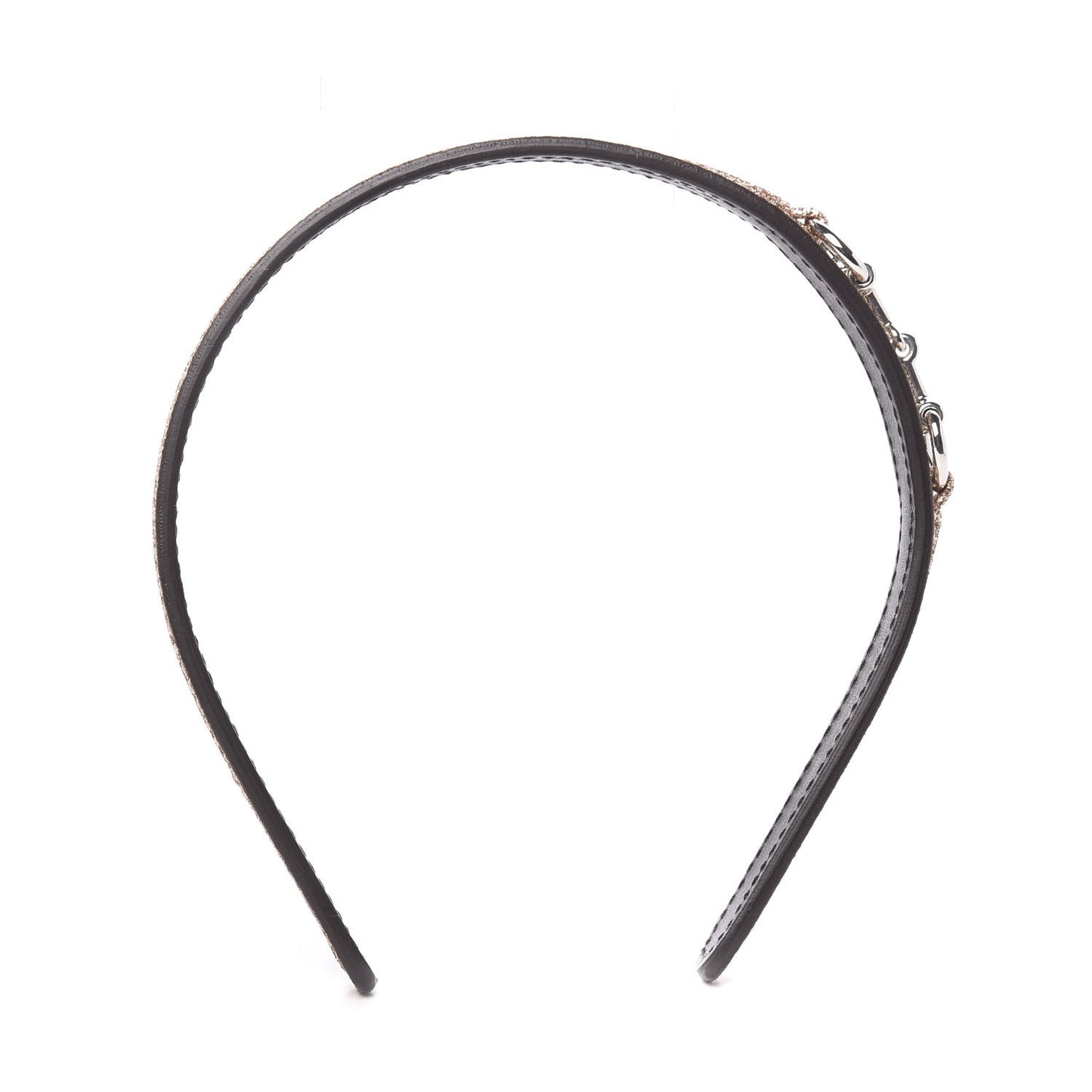Glitter Horsebit Kids Headband Gold