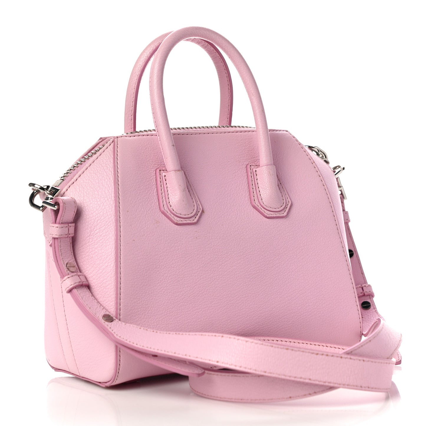 Sugar Goatskin Mini Antigona Bright Pink
