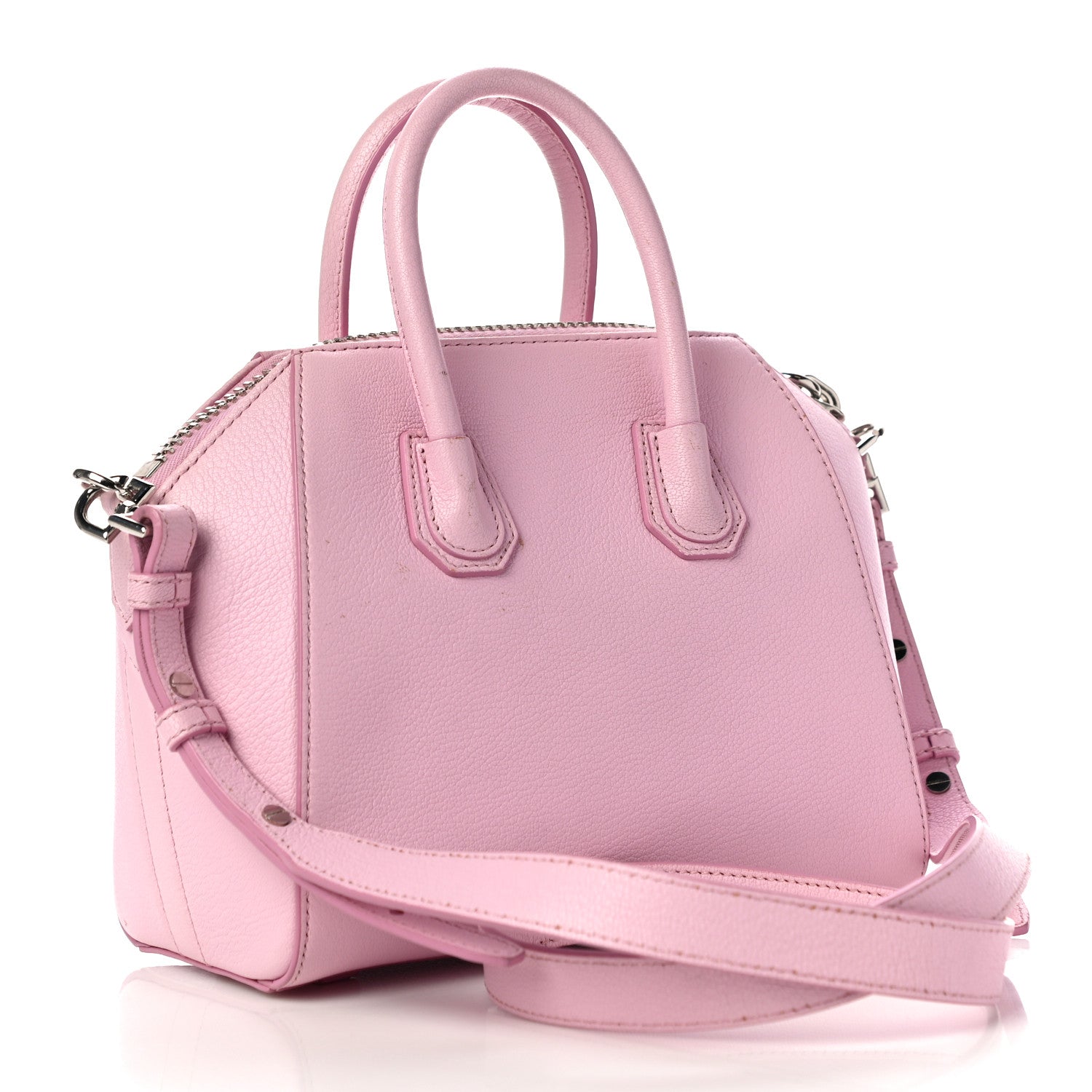 Givenchy Sugar Goatskin Mini Antigona Bright Pink 3 of 15