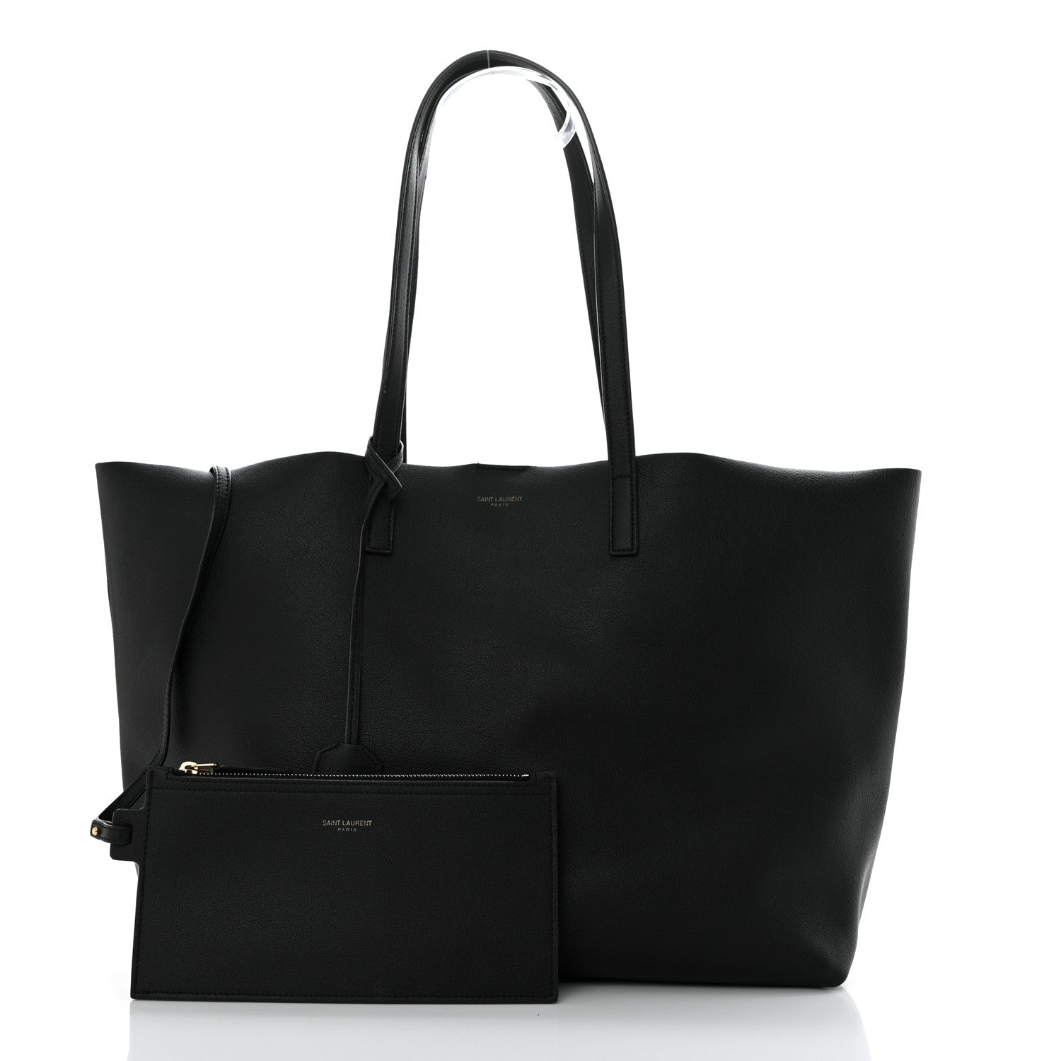 Saint Laurent Calfskin Large Shopping Tote Black 2 of 12