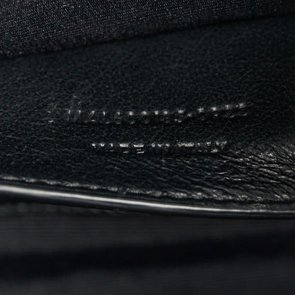 Saint Laurent Grain De Poudre Textured Mixed Matelasse Triquilt Medium Monogram Satchel Black 7 of 10