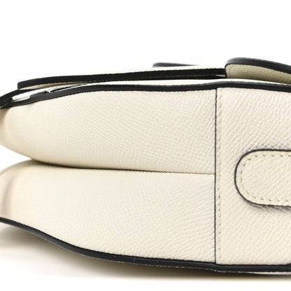 Christian Dior Grained Calfskin Saddle Bag White 10 of 10