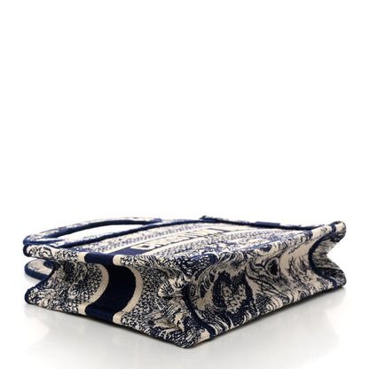 Christian Dior Canvas Embroidered Mini Toile De Jouy Book Tote Blue 4 of 10