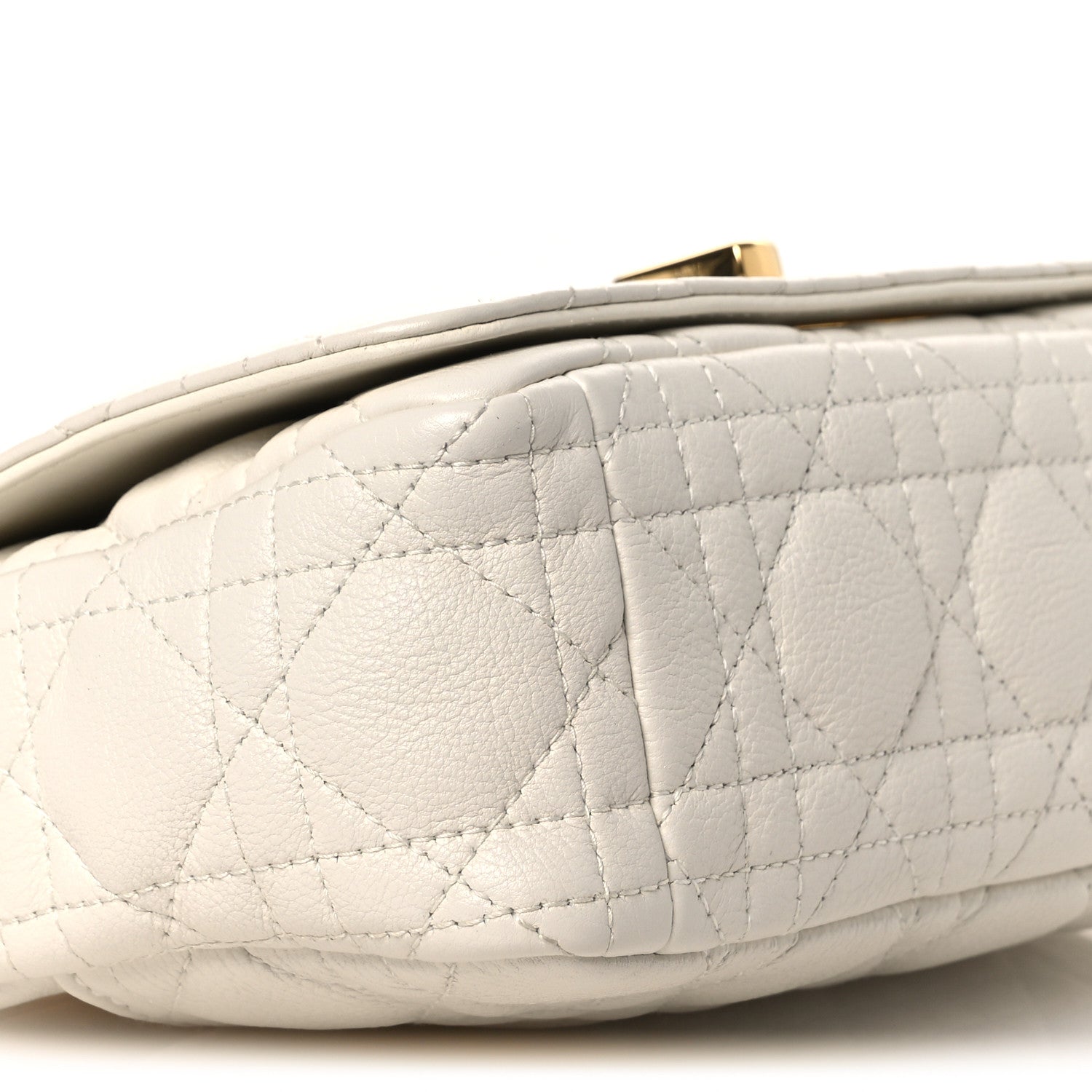 Christian Dior Lambskin Cannage Small Caro Bag Ivory 9 of 11