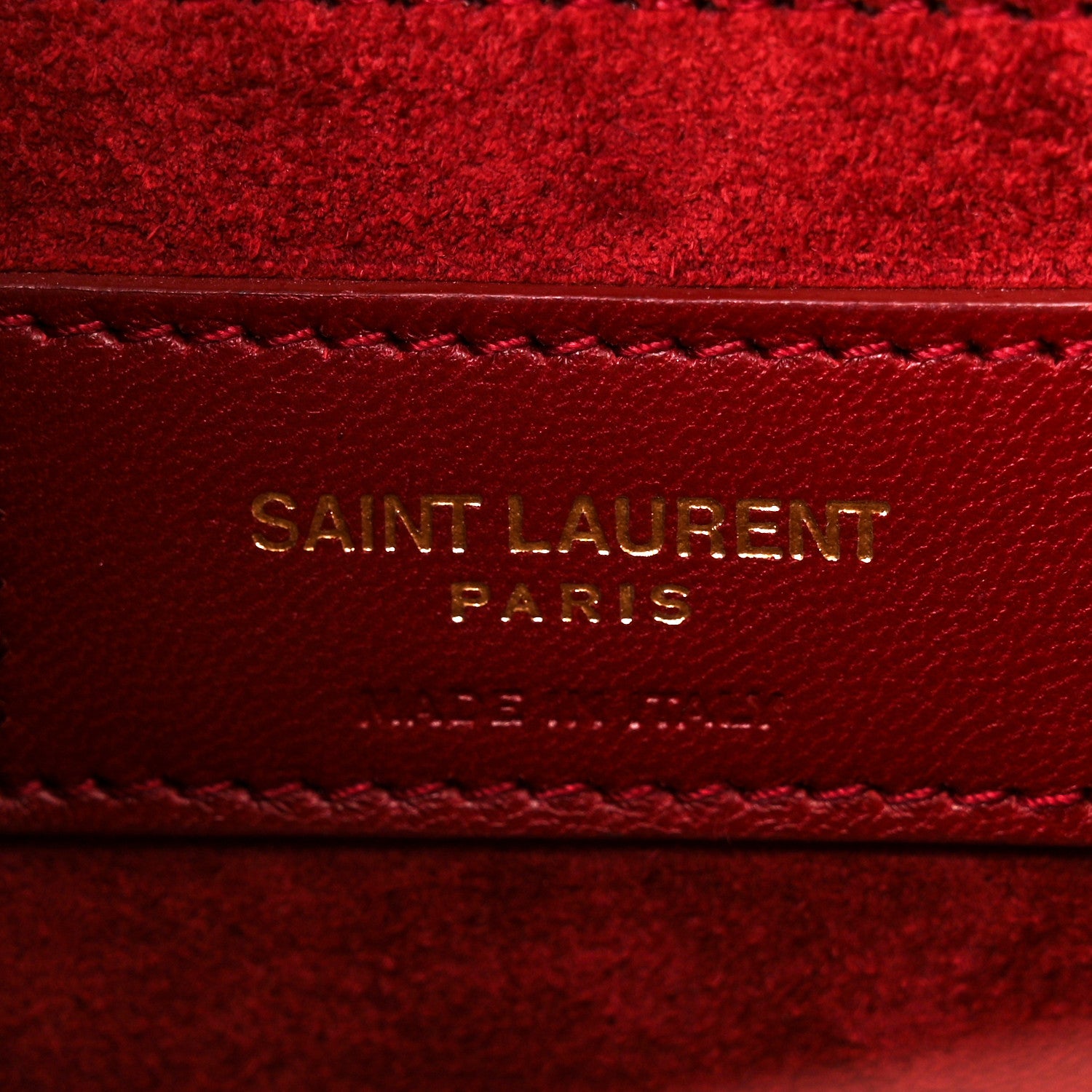 Saint Laurent Smooth Calfskin Medium Monogram Sunset Satchel Rouge Opyum 6 of 12