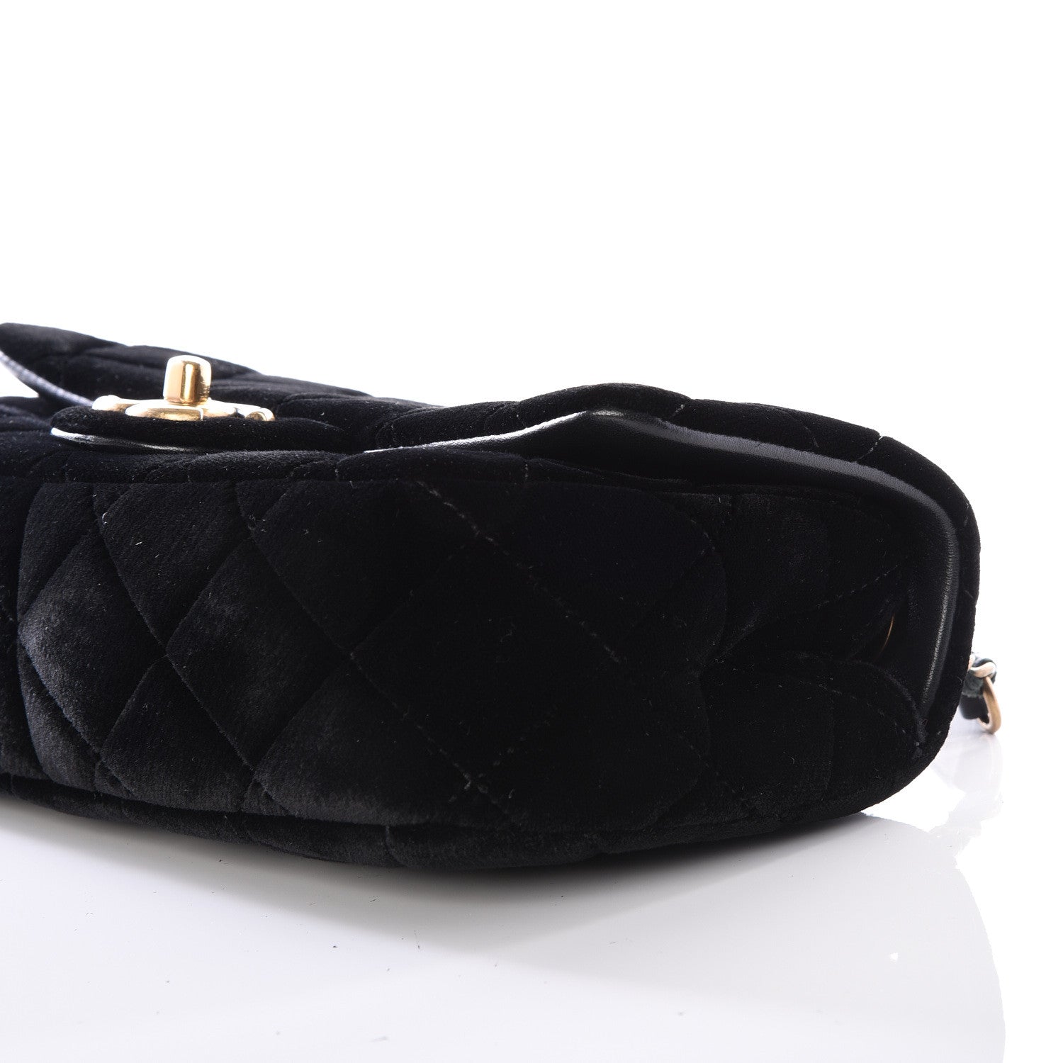 Chanel Velvet Quilted Mini Rectangular Flap Black 8 of 13