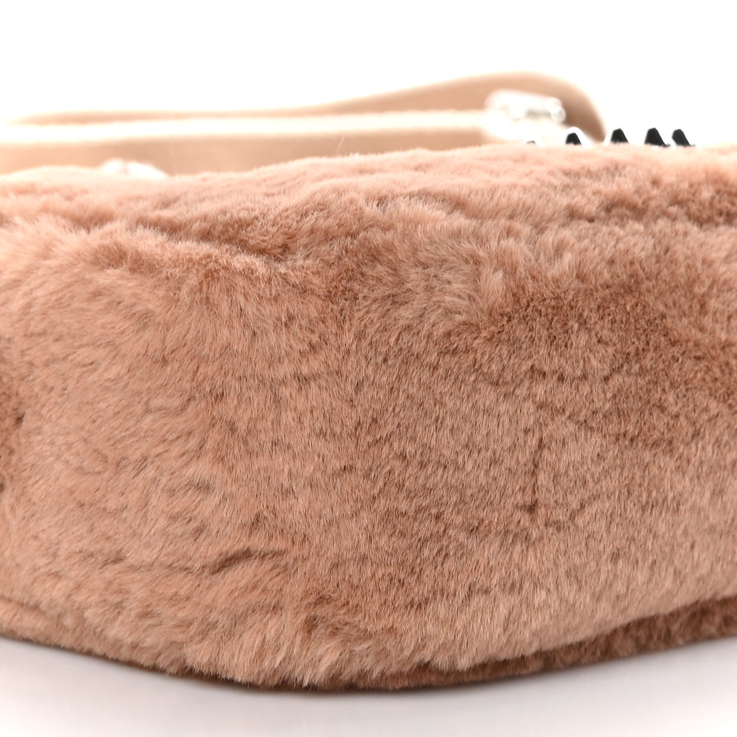 Faux Fur Plush Snapshot Camera Bag Brown
