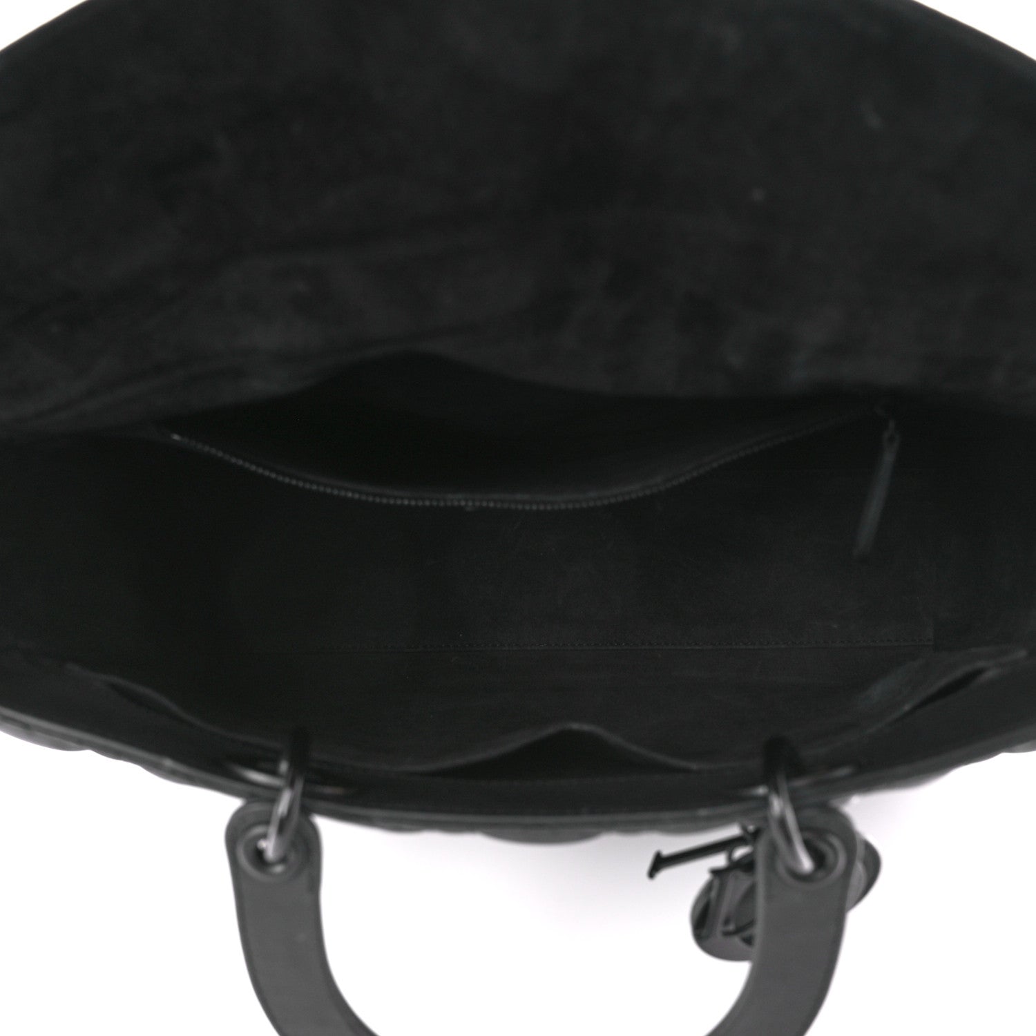 Christian Dior Ultra Matte Calfskin Cannage Large Lady Dior Black 5 of 12