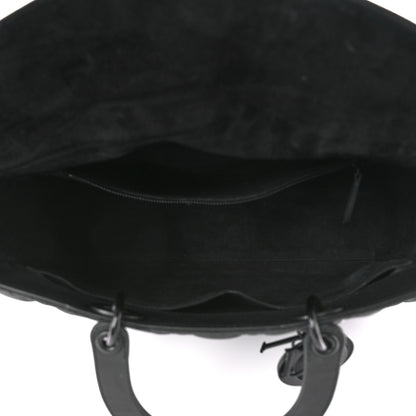 Christian Dior Ultra Matte Calfskin Cannage Large Lady Dior Black 5 of 12