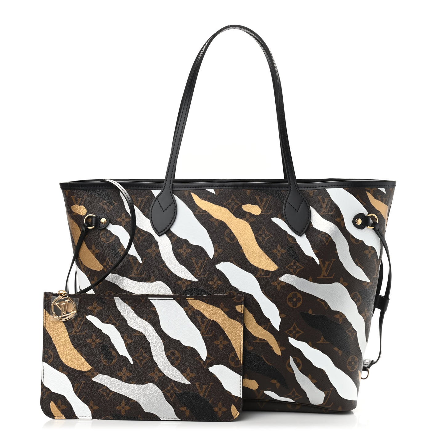 X LOL Monogram Neverfull MM Gold Silver