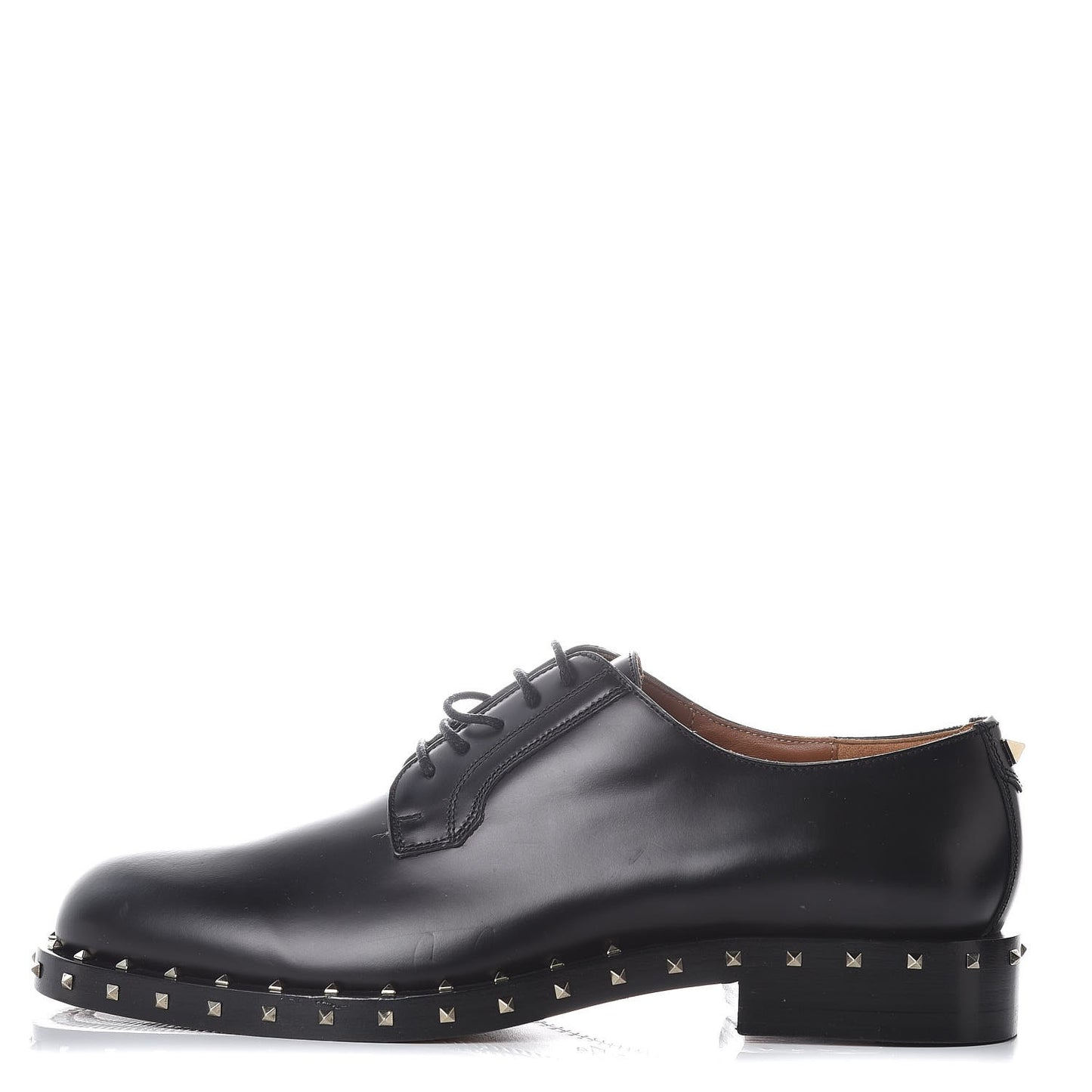 Matte Calfskin Soul Rockstud Derby Loafers 39 Black
