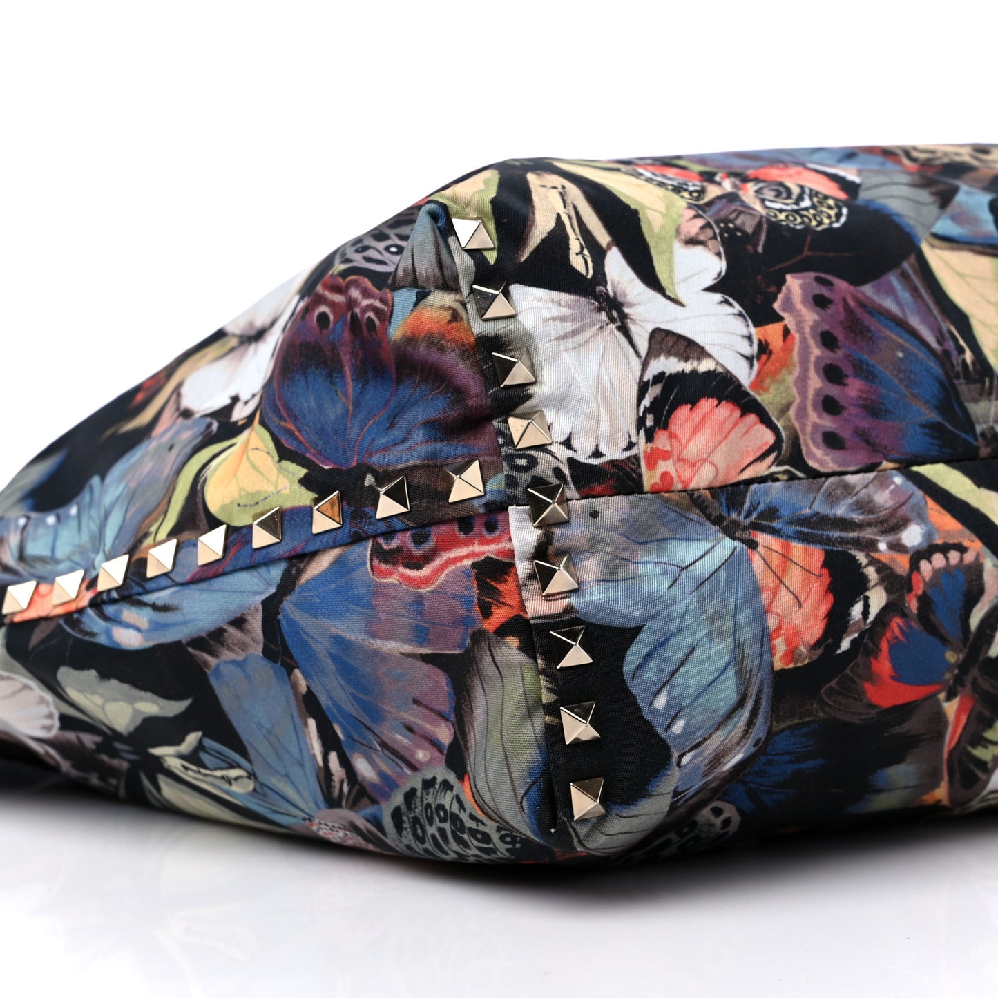 Canvas Camubutterfly Rockstud Crossbody Tote Multicolor