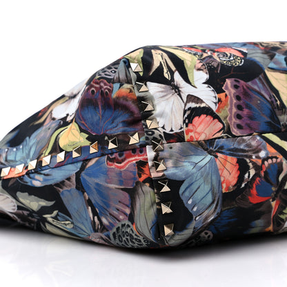 Valentino Garavani Canvas Camubutterfly Rockstud Crossbody Tote Multicolor 7 of 9