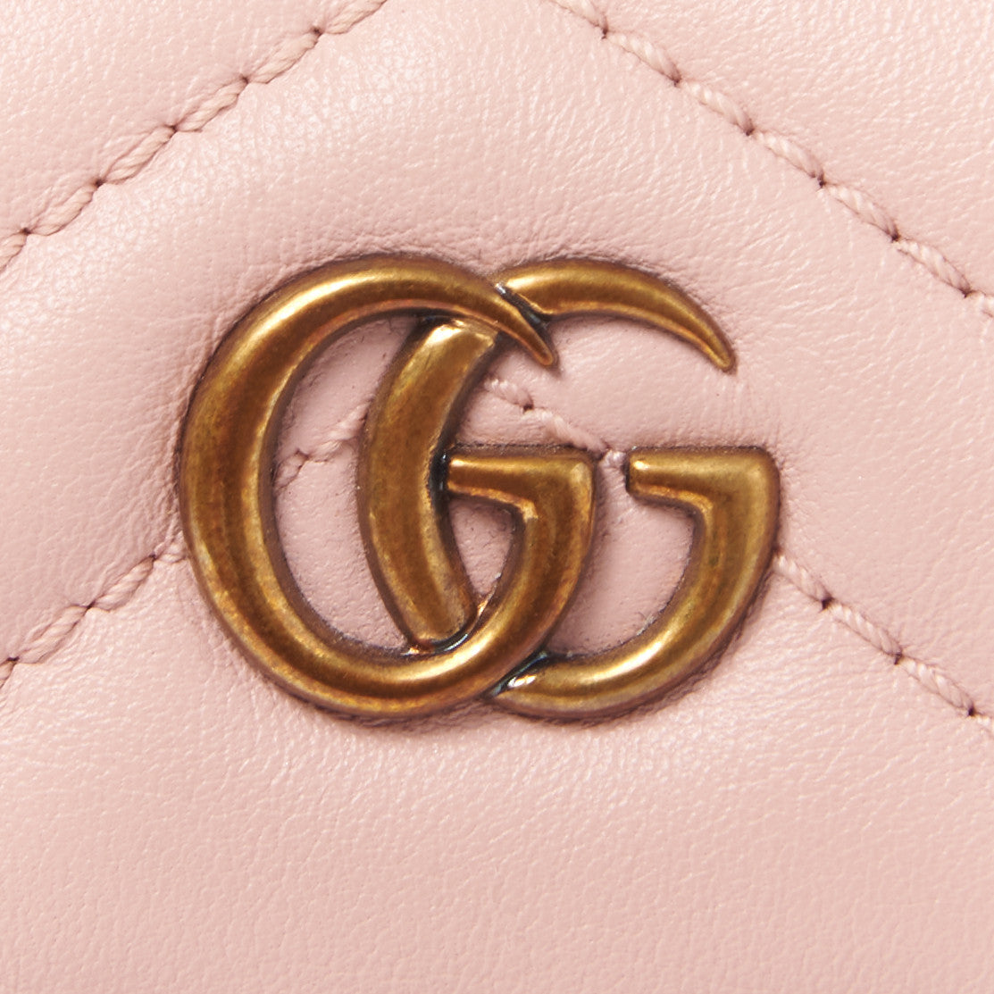 Calfskin Matelasse GG Marmont Cosmetic Case Perfect Pink