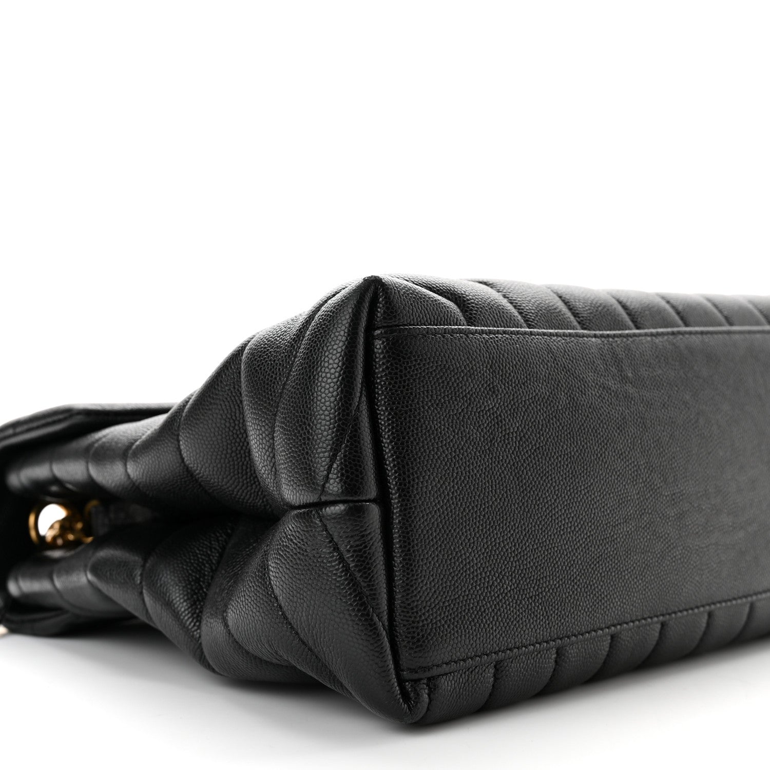 Saint Laurent Grain de Poudre Calfskin Y Quilted Monogram Medium Loulou Chain Satchel Black 9 of 10