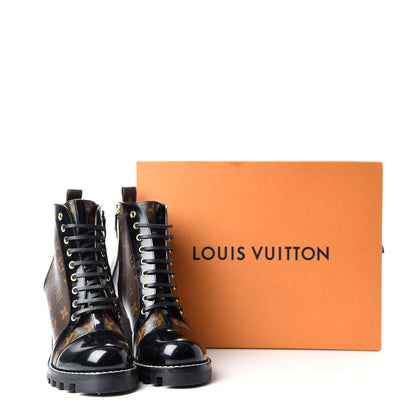 Louis Vuitton Patent Calfskin Monogram Star Trail Ankle Boots 41 Black 13 of 13