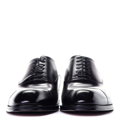 Louis Vuitton Calfskin Mens Vendome Richelieu 9 Black 2 of 8