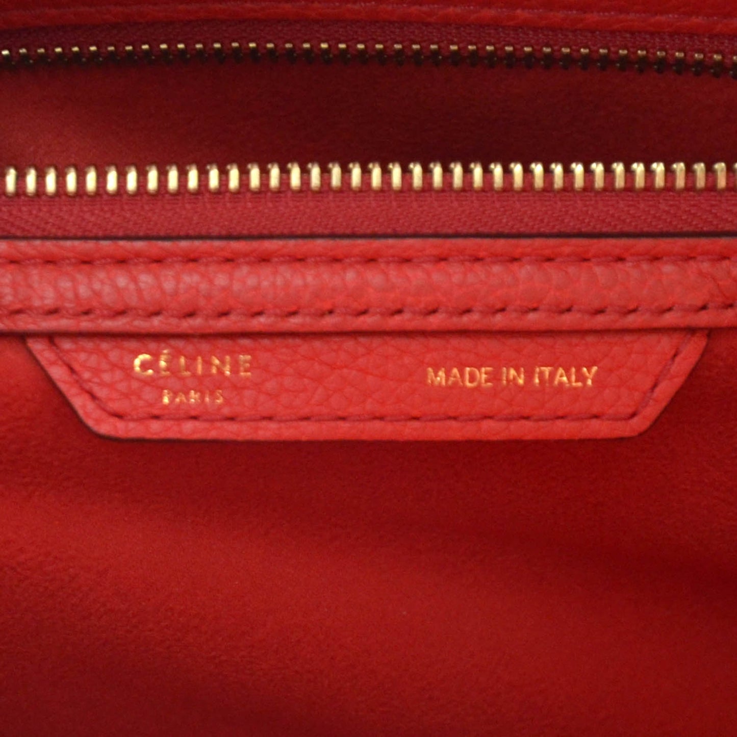 Drummed Calfskin Mini Luggage Coquelicot