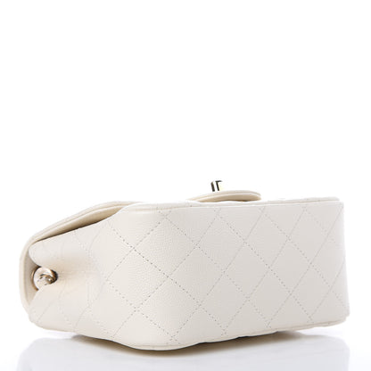 Chanel Caviar Quilted Mini Square Flap White 4 of 11