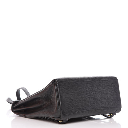 Hermes Taurillon Clemence Kelly Ado Backpack Black 4 of 10