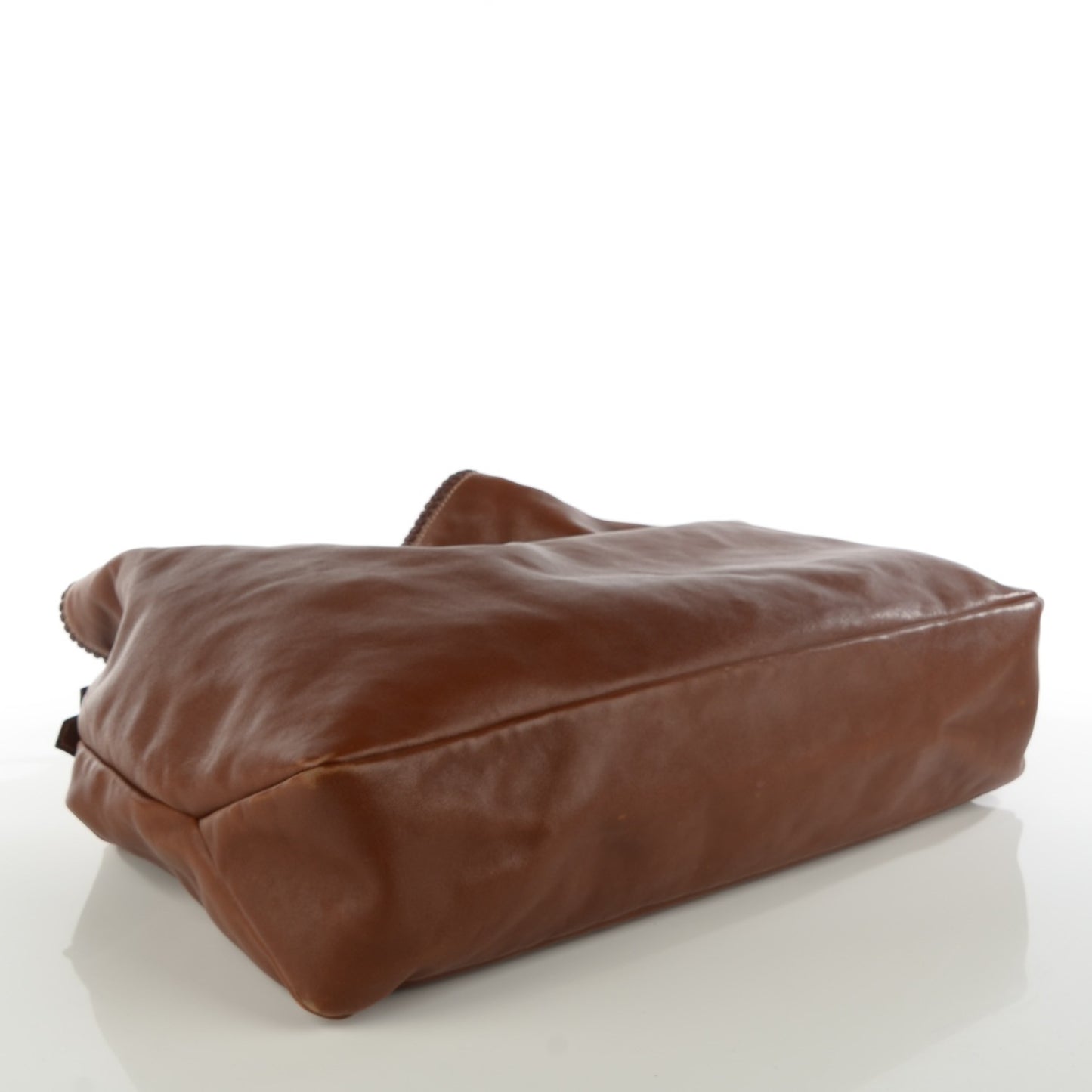 Calfskin Large Horsebit Chain Hobo Brown