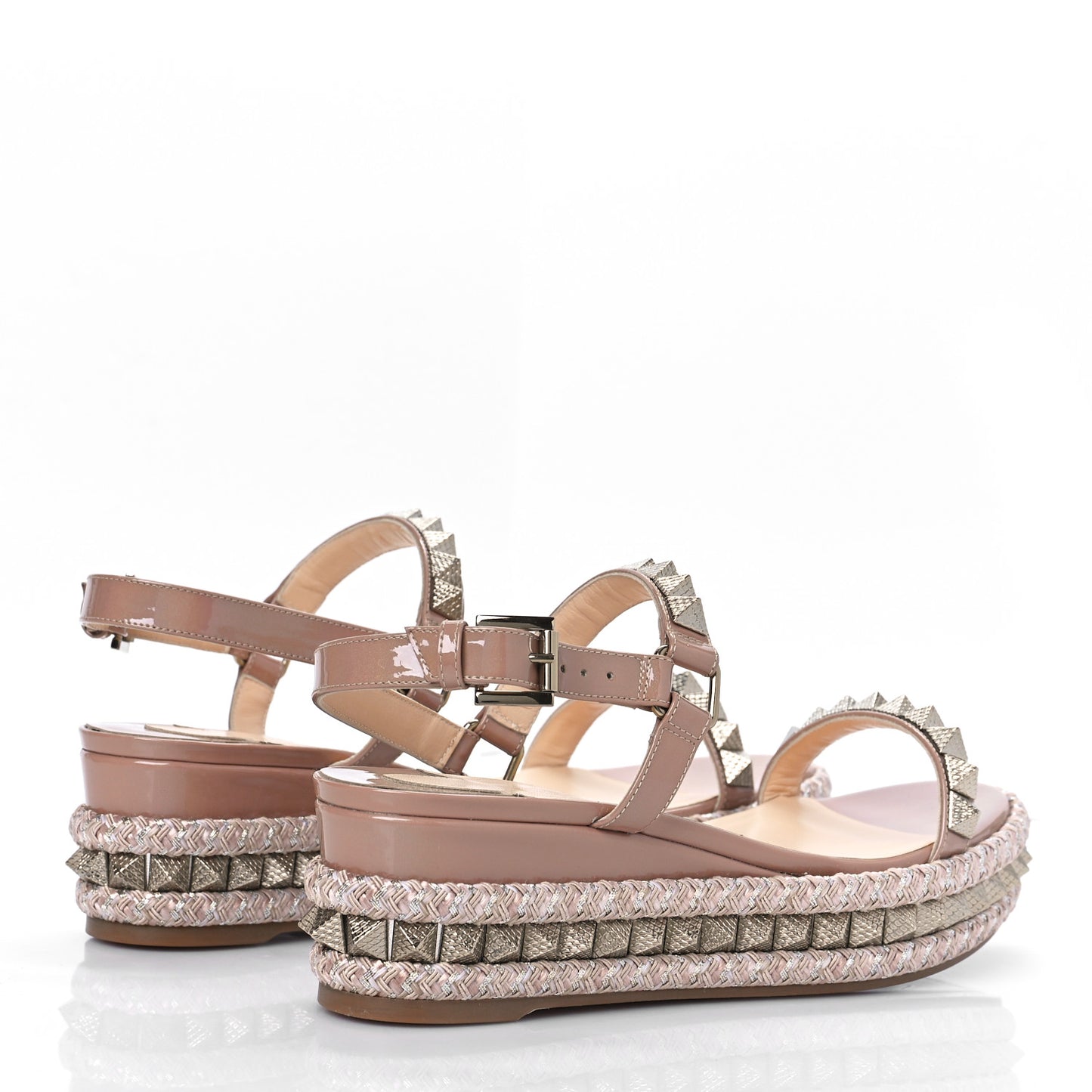 Calfskin Cubiste Pyraclou 60 Platform Sandals 39 Nude