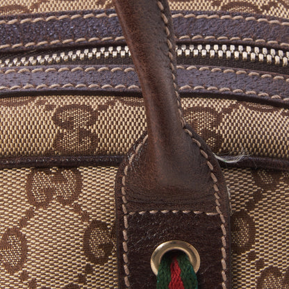 Gucci Monogram Small Princy Satchel Dark Brown 10 of 11