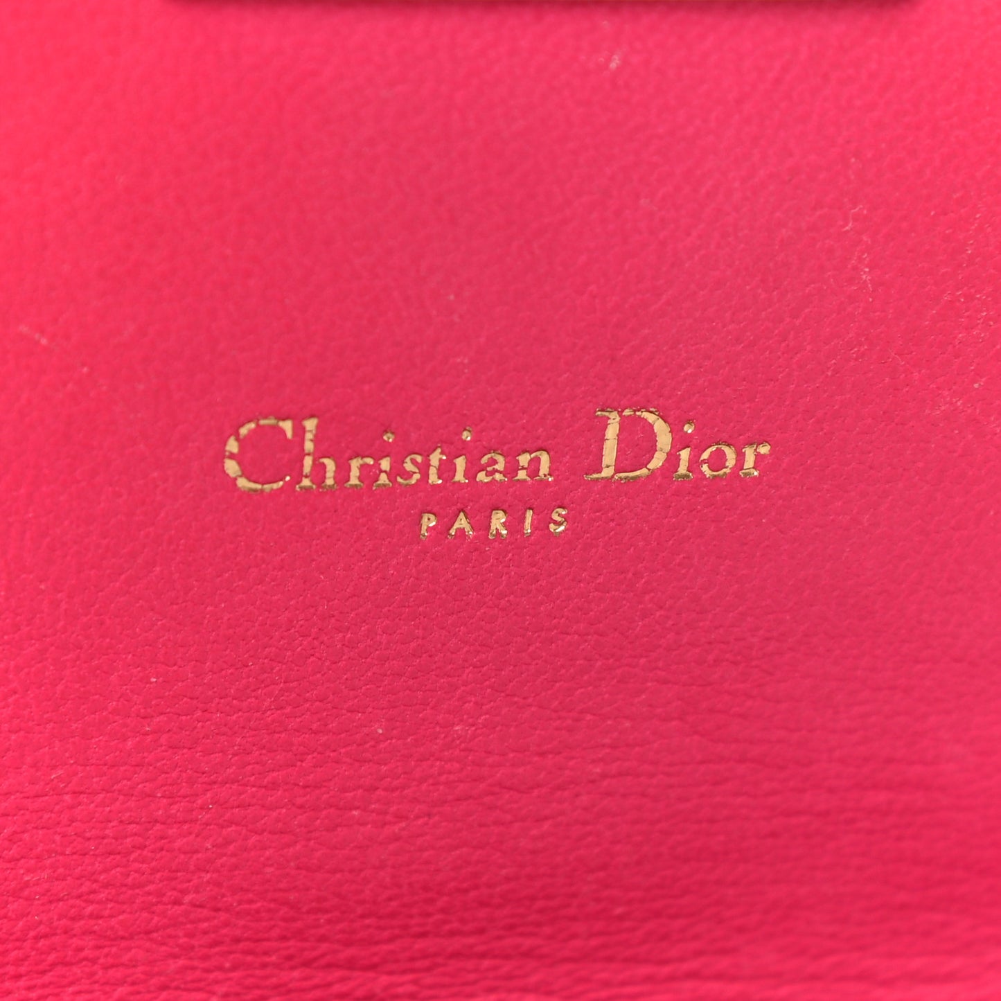 Lambskin Cannage Miss Dior Promenade Pouch Fuchsia
