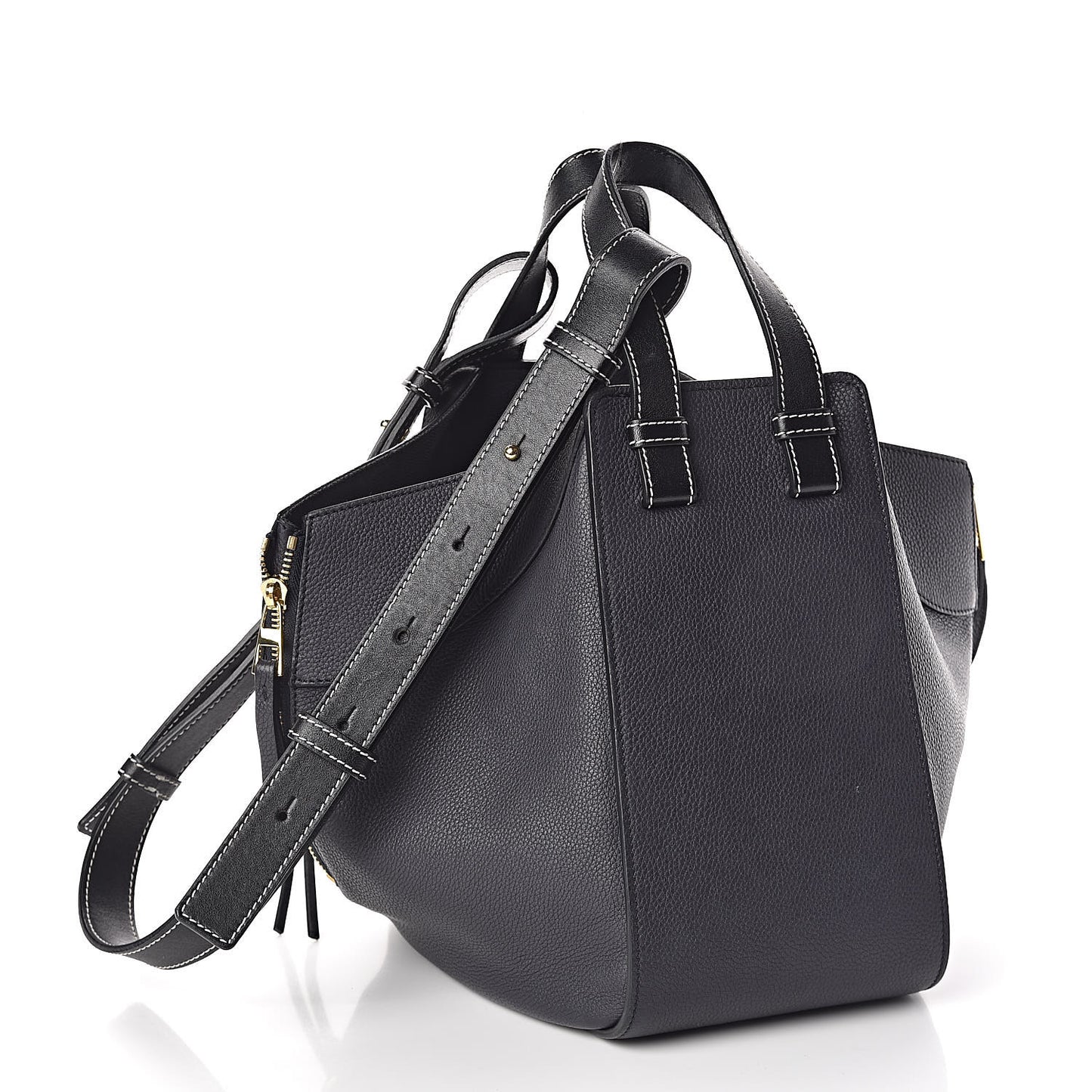 Calfskin Small Hammock Shoulder Bag Midnight Blue Black