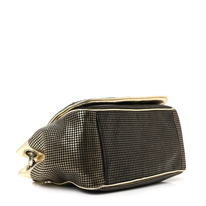 Chanel Metallic Lambskin Perforated Hollywood Accordion Flap Bag Gold 4 of 12