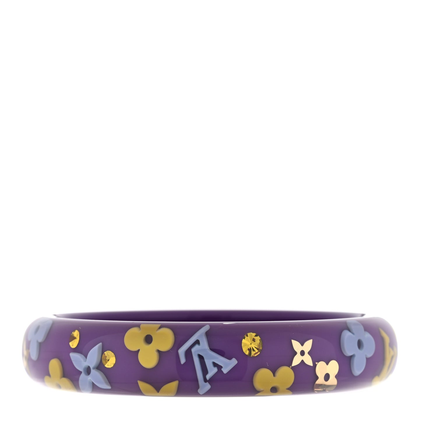 Resin Swarovski Large Inclusion Bracelet GM Purple