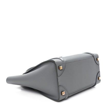 Celine Baby Drummed Calfskin Micro Luggage Kohl 4 of 11