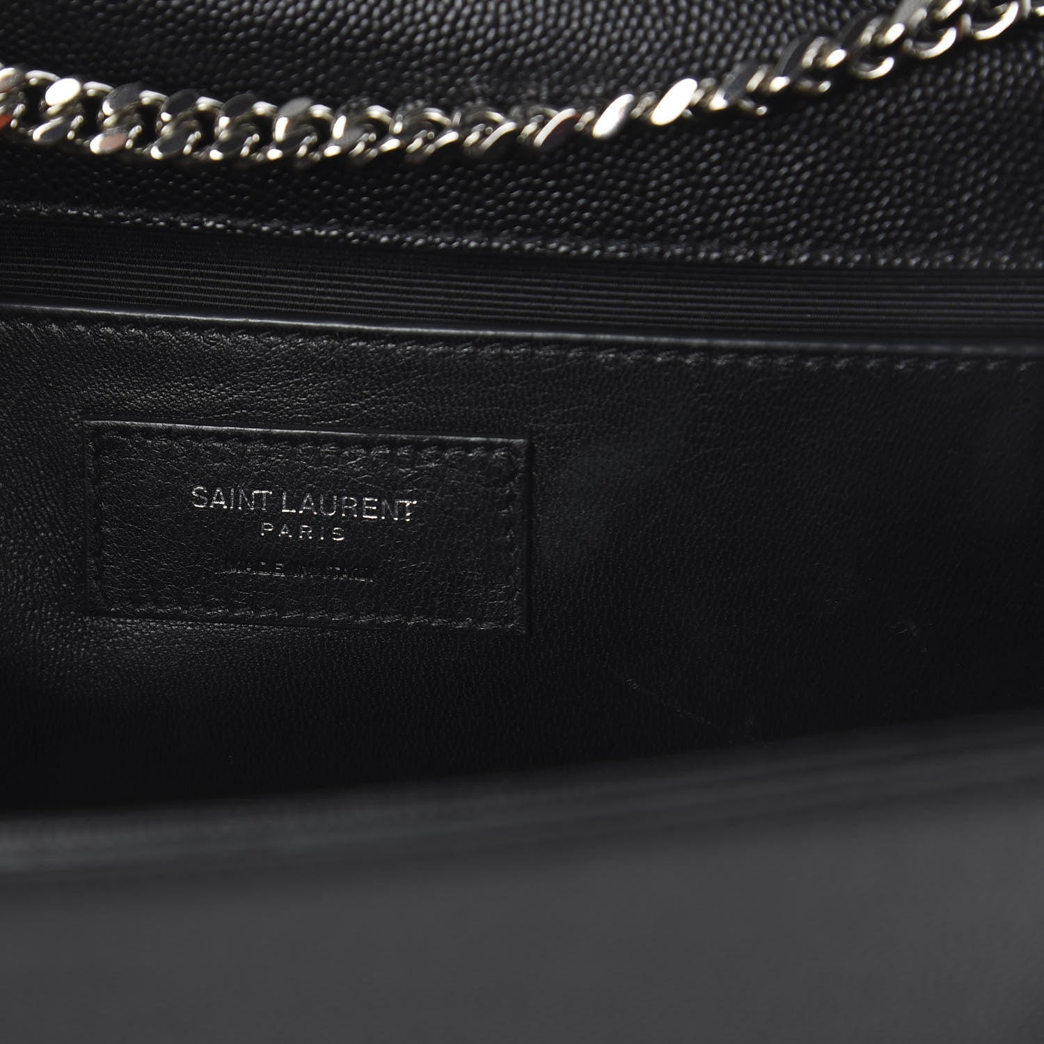 Saint Laurent Grain De Poudre Medium Classic Monogram Kate Satchel Black 7 of 7